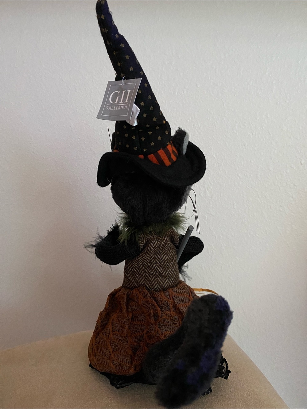 Black Cat Couple Figure Witch Costume Shelf Sitter - Picture 7 of 13